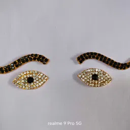 drtmetals decorative stone type for god, varalakshmi pooja face Deity Ornament image 2