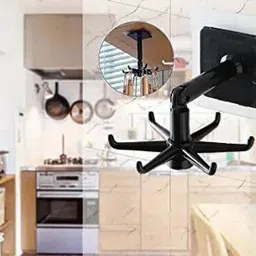 shrey Wall mounting Self Adhesive 360 Degree Rotating Hook for Hanging(Pack of 1)1.90 Hook 6 image 1