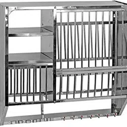 Dish Drainer Kitchen Rack Stainless Steel Wall mounted kitchen rack (30x36) Steel-image-1