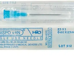 dispovan Needle single use 23G X 1/2 (0.60 X 25mm) (pack of 100 needle) Medical Needle-picture-13