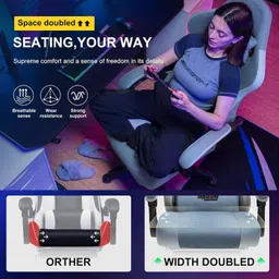 drogo Throne Home Office Computer Chair with Full Recline Foot Rest Armrest Ergonomic Gaming Chair image 2