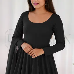 ugaan Solid Georgette Stitched Anarkali Gown image 2