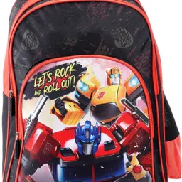 striders Transformers School Bag Roll Out to School in Transformers Fashion Age.|8+ yrs| Waterproof School Bag image 1