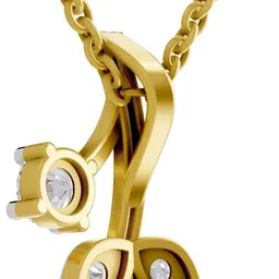 Sparkles Certified Lab Grown Diamond 14kt White Gold Pendant image 3