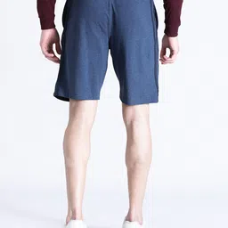 crocodile Solid Men Blue Casual Shorts image 3