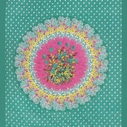 kaany fab Cotton Single Flat 144 TC Jaipuri Prints Bedsheet image 2