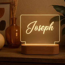 hrtgft Personalized LED Acrylic Name Lamp | Custom with Engraved Name Table Lamp image 5