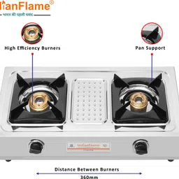 indianflame Stainless Steel Manual Gas Stove image 2
