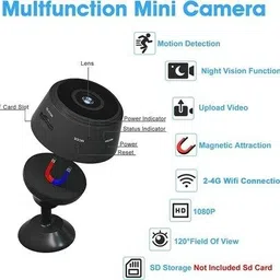 SPY HUB Full HD 1080P Mini WiFi Magnetic Camera Infrared Night Vision Micro Camera Security Camera image 3