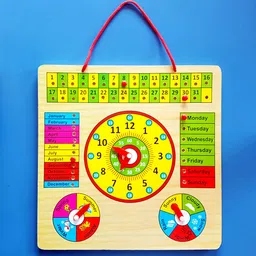 popplop Wooden Calendar Clock Weather and Seasons Toy for Kids Learning Education Board-picture-20