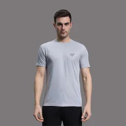 inktees Pack of 4 Men Solid Round Neck Polyester Multicolor T-Shirt image 4