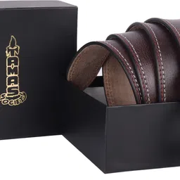 tamassociety Men Formal Brown Genuine Leather Belt image 3