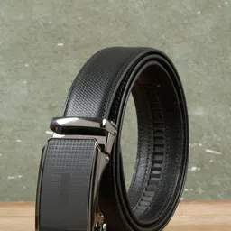 teakwood leathers Men Black Genuine Leather Belt image 1