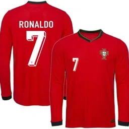 teky Men Printed Round Neck Polyester Red T-Shirt image 1