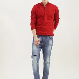 United Colors of Benetton Men Mildly Distressed Heavy Fade Jeans image 4