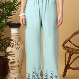 GANIX FASHION THAT DEFINE YOU Embroidered Tunic With Palazzo Co-Ords image 2