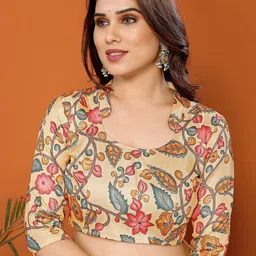 Anouk Striped Saree With Blouse Piece image 5