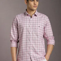 Louis Philippe Sport Checked Slim Fit Pure Cotton Casual Shirt-picture-11