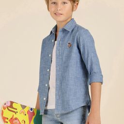 U.S. Polo Assn. Kids Boys Cotton Classic Casual Shirt-picture-46