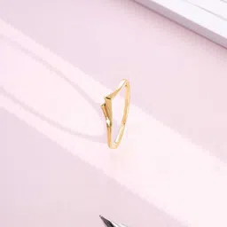 Mia by Tanishq Women 14KT Gold Gold Chic Chevron Ring Gold -1.17 g-picture-24