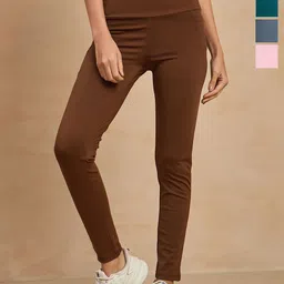 COLOR CAPITAL Women Pack of 4 Skin Fit Antimicrobial Tights-picture-27