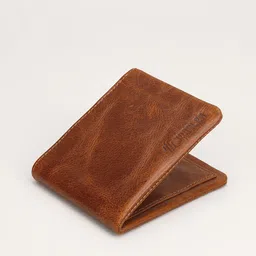 JUNGLER Distressed Crazy Horse Hunter Leather Bi-Fold Wallet with External Zip Pocket image 5