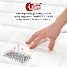 USHA SHRIRAM Grey & White Orthopedic Quilted Single Size Mattress image 2