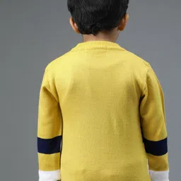 TRENDY WORLD Boys Yellow Striped Wool Sweaters image 2