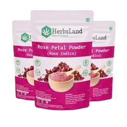 HerbsLand Set Of 3 Rose Petal Powder Face Pack - 100 g Each image 1