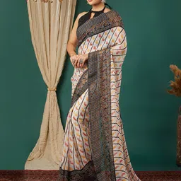 Mitera Paisley Printed Pure Georgette Saree image 2