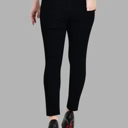 Mevan Women Regular Fit Mid-Rise Mildly Distressed Stretchable Jeans image 3