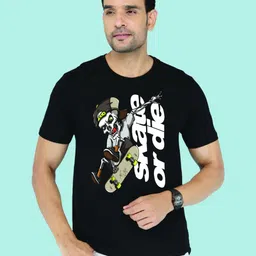 NOBLE HUSTLE Graphic Printed Round Neck Pure Cotton T-shirt-picture-33