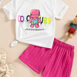 INCLUD Girls Printed T-shirt with Shorts image 1