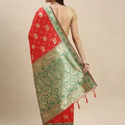 flaher Woven Design Zari Banarasi Saree image 5
