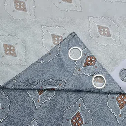 Ville Style Grey Set of 2 Window Curtain image 3