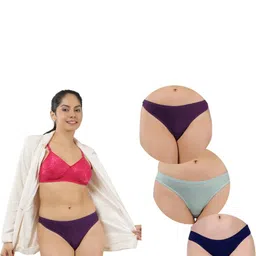 ORLIZEA Pack of 3 Women Low-Rise Cotton Blend Thongs-picture-25