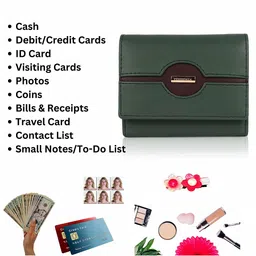 YESSBENZA Women Colourblocked Quilted Two Fold Wallet image 4