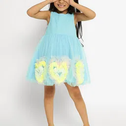 Somersault Girls Cotton Printed Fit & Flare Above Knee Dress-picture-14