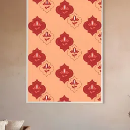 nestroots Peach & Red Floral And Botanical Wall Art-picture-36