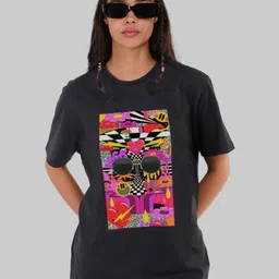 Underrated Club Women Printed Bio Finish Applique T-shirt-picture-19