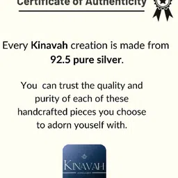 Kinavah 925 Sterling Silver-Plated Artificial Stone Studded Pendants And Chains image 4