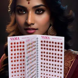 VAMA Round Stones Booklet Bindi Sticker image 3