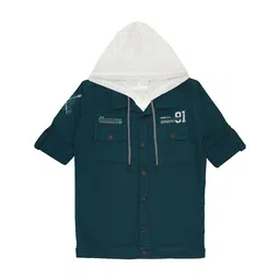 CAVIO Boys Spread Collar Lightweight Cotton Tailored Jacket With T-shirt image 1