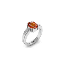 RRVGEM 6.00 KT 6.30 KT Gomed Stone Silver Plated Adjustable Ring image 3