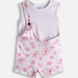 Chuckleberrie Girls Round Neck Pure Cotton Top With Shorts-picture-28