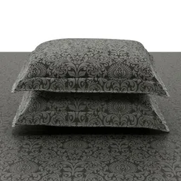 SANSAAR A DDECOR BRAND LIVE CONSCIOUSLY Grey Floral Printed Cotton 3 Piece Bedding Set image 5