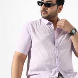 Instafab Plus Men Comfort Regular Fit Textured Spread Collar Casual Shirt-picture-22