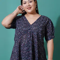 U&F Beyond Floral Print Ruffles Top image 1