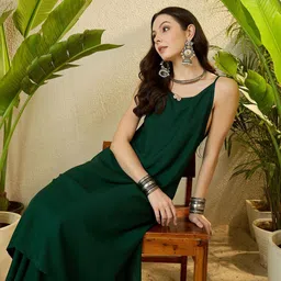 InWeave Women Solid Kurta with Palazzo image 2