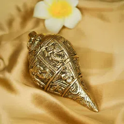 Ekhasa Gold-Toned Shankh Figurine Showpiece-image-10